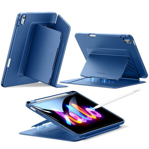 ESR iPad Air 11�C���` �P�[�X(M3/M2�A2025/2024) iPad Air ��5/4���� ��p�J�o�[(2022/2020) �y�����[ �ϏՌ� �c���X�^���h �����E�F�C�N/�X���[�v Pencil Pro/USB-C ���C�����X�[�d�Ή� �}���`�A���O���P�[�X 11