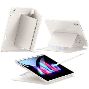 ESR iPad Air 13�C���` �P�[�X (M3/M2�A2025/2024) �y�����[ �ϏՌ� �c���X�^���h �����E�F�C�N/�X���[�v Pencil Pro/USB-C ���C�����X�[�d�Ή� �}���`�A���O���P�[�X Flip�V���[�Y �X�^�[�o�[�X�g