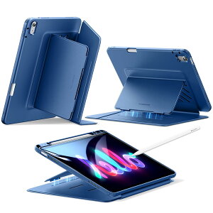 ESR iPad Air 13C` P[X (M3/M2A2025/2024) y[ ϏՌ cX^h EFCN/X[v Pencil Pro/USB-C CX[dΉ }`AOP[X FlipV[Y lCr[u[