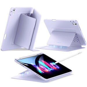ESR iPad Air 13C` P[X (M3/M2A2025/2024) y[ ϏՌ cX^h EFCN/X[v Pencil Pro/USB-C CX[dΉ }`AOP[X FlipV[Y p[v