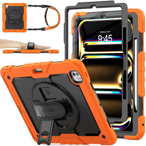 SEYMAC stock 2025�N/2024�N 13�C���`iPad Pro(M5/M4)�ϏՌ��P�[�X �ی�t�B�����t�� �y�����[ 360°��]�X�^���h �n���h�X�g���b�v �V�����_�[�X�g���b�v �S�ʕی�J�o�[ iPad Pro 13 2025/2024��p�^�i�I��