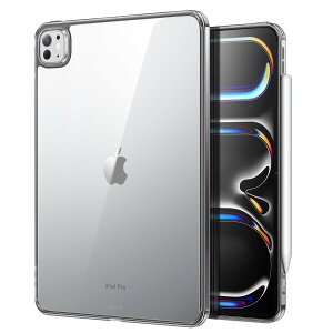 ESR iPad Pro 13�C���` �P�[�X�iM5/M4�A2025/2024�j��p ���^�y�� �ϏՌ��E�ϗ����ی�E�ω��� �n�C�u���b�h�P�[�X �n�[�h�w�ʂƃ\�t�g�t���[�� Pencil Pro/USB-C�Ή� Classic�V���[�Y �u���b�N�N���A