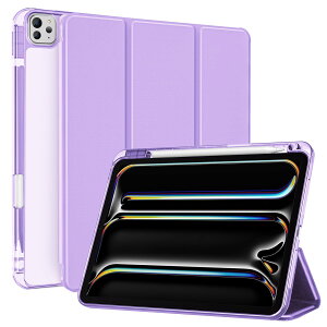 ProCase iPad Pro 11�C���` �P�[�X M5 /M4 2025/2024�N���� ��6/5���� �y�����[ ���� �N���A�o�b�N�J�o�[ �P�[�X �X���� �ϏՌ� �O�܂� �X�^���h �X�}�[�g�J�o�[ - �p�[�v��