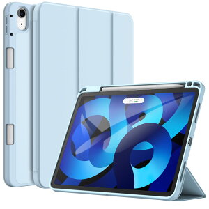 JETech iPad Air 11 �C���` M3/M2 (2025/2024), iPad Air5/4 2022/2020 10.9�C���`��p �ی�P�[�X Pencil�z���_�[�t�� �\�t�gTPU�o�b�N �X�����ی�J�o�[ �I�[�g�E�F�C�N�A�b�v/�X���[�v�@�\�t�� (���C�g�u���[)