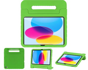 iPad 11���� �P�[�X iPad 10���� 2025 11�C���` 2022 10.9�C���` �q�ǂ��p �L�b�Y �ϏՌ� �y�� �X�^���h�@�\ EVA �y�����[ �y���z���_�[ �n���h���t�� �ی� �J�o�[ (�O���[��)