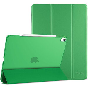 ProCase iPad Air 13C` P[X M3 2025 (A3269 A3271) / M2 2024 (A2898 A2899 A2900) X ϏՌ O܂ X^h X}[gJo[ - O[