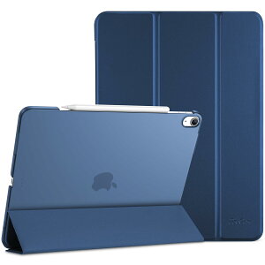 ProCase iPad Air 13�C���` �P�[�X M3 2025 (A3269 A3271) / M2 2024 (A2898 A2899 A2900) �X���� �ϏՌ� �O�܂� �X�^���h �X�}�[�g�J�o�[ - �_�[�N�u���[