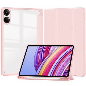 Xiaomi POCO Pad 12.1�C���`�p �P�[�X �w�ʃN���A ���� Xiaomi Redmi Pad Pro 12.1�C���` �Ή� �J�o�[ �I�[�g�X���[�v�@�\�t�� �O�܂�X�^���h �ϏՌ� �y��,�s���N