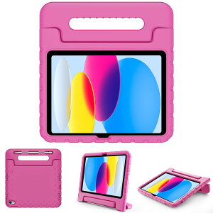 ProCase iPad 11����/10���� �P�[�X iPad�iA16�j11�C���` 2025/10.9�C���` 2022�ʗp �ϏՌ��� �n���h���ƃL�b�N�X�^���h�t�� �y�ʃo���p�[�P�[�X (�}�[���^)