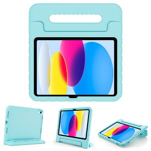 ProCase iPad 11����/10���� �P�[�X iPad�iA16�j11�C���` 2025/10.9�C���` 2022�ʗp �ϏՌ��� �n���h���ƃL�b�N�X�^���h�t�� �y�ʃo���p�[�P�[�X (���F)