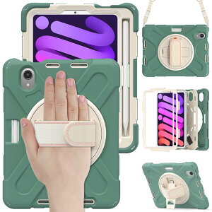 Moogukadan iPad Mini 6/iPad Mini 7iA17Proj p̃P[X ΂ߊ| Jt 360°] X^h V_[Xgbv nhxg yz_[t  ϏՌ VR Jo[ LbY (Ő)