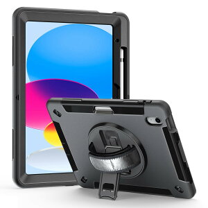 ZenRich iPad 11����/10���� �P�[�X,iPad A16 11�C���` 2025/10.9�C���` 2022 �ϏՌ� �S�ʕی�P�[�X �y�����[ | 360°��]�X�^���h | �n���h�X�g���b�v | �V�����_�[�X�g���b�v