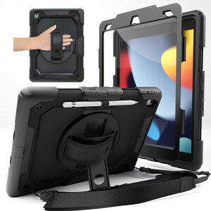 MS factory iPad 9 P[X 9 8 7 p ACpbh 10.2 Jo[ ϏՌ y[ LbY ی tB t V_[ nhXgbv 360°] X^h ubN  IPD-7-SHOC