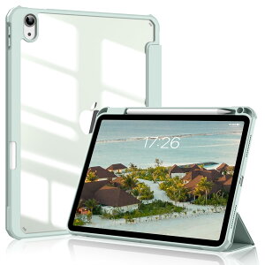 SQBEBS iPad 11 P[X A16 (2025) iPad 11/10 10.9C` (2022) obNJo[ yVz_[t O܂X^h Touch IDƃI[gX[v@\Ή y ^ h~ PUU