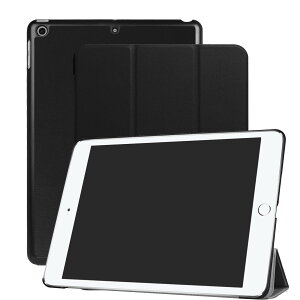 iPad �P�[�X 9.7 �C���` ��5����/��6���� (2018/2017) �ϏՌ� �ϖ��C TPU �O�܂� �I�[�g�X���[�v/�E�F�C�N�A�b�v �@�\ �y�� ���^ �����h�~ ���p�x���� �ی�J�o�[ (�u���b�N, iPad 5/6(2018/2017))