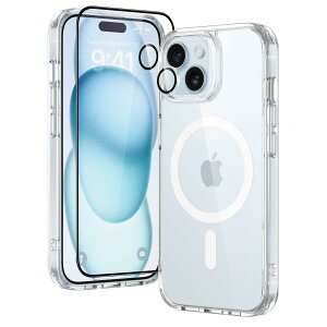�y�P�[�X+�t�B���� �Z�b�g�I�����Y�ی�zESR iPhone 15 Plus �P�[�X �Z�b�g �����K���X�t�B����1�� �����Y�t�B����1�g ��phone15plus �X�}�z�P�[�X �ČRMIL�K�i �ϏՌ� Magsafe ���΂݂ɂ��� ���C�����X