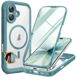 Miracase iPhone17 �P�[�X MagSafe�Ή� �X�}�z�P�[�X ��Phone17 �p �J�o�[ 9H �����K���X 360°�ی� �S�g�o���p�[�ی�P�[�X 6.3�C���` �t���J�o�[ ���C�����X�[�d�Ή� �}�O�Z�[�t�Ή� �}�O�l�b�g���� �e