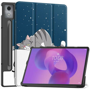 Gosento For Lenovo Idea Tab Pro/Lenovo Xiaoxin Pad Pro 12.7�C���` 2025 �X�^���h�@�\�t�� �J���O�ܔ��^�X�^���h�P�[�X PU���U�[ Lenovo Idea Tab Pro �J�o�[ (LM�j