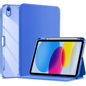 ProCase iPad 11����/10���� �P�[�X iPad�iA16�j11�C���` 2025/10.9�C���` 2022�ʗp �y�����[ �t�H���I�P�[�X �ϏՌ� �ی�J�o�[ �I�[�g�X���[�v�Ή� (�u���[)