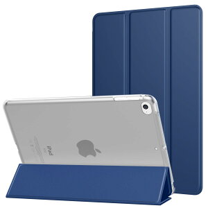 iPad mini 5 �P�[�X MoKo iPad mini ��5/4�����p�ی�J�o�[ �������V�F�� �I�[�g�X���[�v�@�\ �O�܂�X�^���h ����PU���U�[ ���n�}�C�N���t�@�C�o�[ �y�� ���^ ���h�~ �X�}�[�g�P�[�X NavyBlue