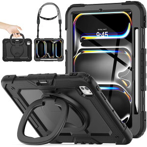 SEYMAC stock 2025N/2024N iPad Pro 11C`(M5/M4)OnhϏՌP[X یtBtOʃJo[ y[ 360°]OnhX^h V_[Xgbv iPad Pro 11 5p