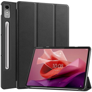 For Lenovo Tab P12 12.7�C���` �P�[�X �ی�P�[�X�yBAOLINTX�z�w��h�~ �S�ʕی�^ �y�ʎO�� ���^ �ϏՌ� �����h�~ �X�^���h�@�\ Lenovo Tab P12 �P�[�X �J�o�[ (�u���b�N)