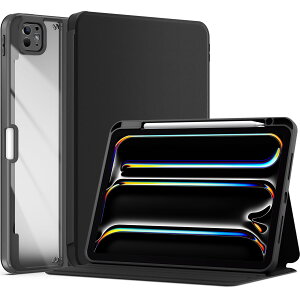 ProCase iPad Pro 11C` P[X M5 /M4 2025/2024N 6/5 y[ NAobN tHIJo[ ϏՌ X}[gP[X I[gX[vΉ - ubN