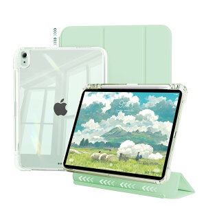 JKSML iPad Air 11�C���` �P�[�X M3/M2 (2025/2024) / iPad Air ��5���� (2022) / ��4���� (2020) �P�[�X 10.9�C���` ���O���\�ȓ��� �y�����[ �ϏՌ� �O�܂� ����PU ���U�[ ���^�y�� �ǂ���G�� (�O���[��)