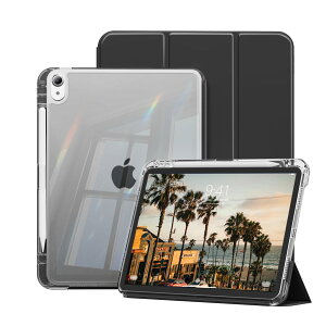 JKSML iPad 11 P[X A16 (11C`A2025f) iPad 10 (10.9C`A2022f)p O\ȓP[X y[ ϏՌ O܂ PU U[ ^y ǂG (ubN)