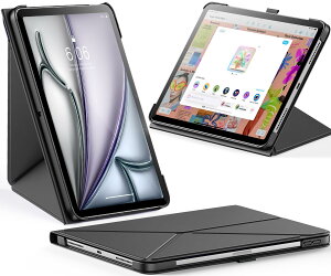 INFILAND iPad Air 11�C���` (M3/M2 2025/2024) & iPad Air ��5/4���� (2022/2020) �Ή��P�[�X �X�����܂肽���ݎ��u�b�N�X�^�C���J�o�[ �y���z���_�[�t�� ���p�x�����}�O�l�b�g�X�^���h �I�[�g�X���[�v�@�\