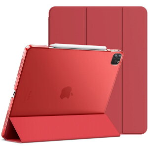JETech iPadPro12.9�C���` �P�[�X (2020/2018���f��) �O�܃X�^���h �I�[�g�E�F�C�N�A�b�v/�X���[�v�@�\iPad Pro 12.9 3/4�p (���b�h)