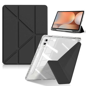 [HinZann] Samsung Galaxy Tab �P�[�X�AGalaxy Tab S10 Plus/S9 Plus/S9 FE Plus��12.4�C���`�p�APU���U�[�O�w+TPU���w�A�y�ʁE360°�S�ʕی�E�ϏՌ��E�h�����H �̈���S�n�E�܂肽���݁E�p�x�����\�X�^���h�@