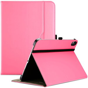 ProCase iPad 11����/10���� �P�[�X iPad�iA16�j11�C���` 2025/10.9�C���` 2022�ʗp PU���U�[�J�o�[ A2696 A2757 A2777 �y�����[ �ϏՌ� �蒠�^ �X�^���h �t�H���I�J�o�[�i�s���N�j