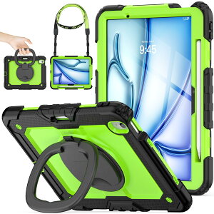 SEYMAC stock iPad Air(M3/M2) 11C`i2025/2024jOnhϏՌP[X یtBtOʃJo[ y[ 360°]OnhX^h V_[Xgbv iPad Air 11 7/6p