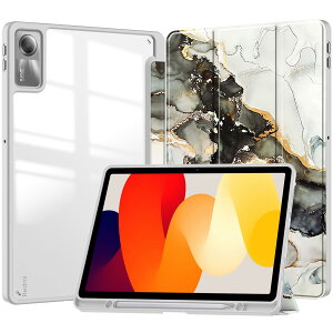 Disonbeir �Ή� Xiaomi Redmi Pad 2 �P�[�X �w�ʓ��� �N���A �C���X�g ��� �v�����g �V���I�~ Redmi Pad2 �p �J�o�[ �N���A�P�[�X �O�܂�X�^���h �I�[�g�X���[�v �ϏՌ� �y�� ������,�O���[(�嗝�Ε�