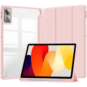 Disonbeir �Ή� Xiaomi Redmi Pad 2 �P�[�X �w�ʓ��� �N���A �C���X�g ��� �v�����g �V���I�~ Redmi Pad2 �p �J�o�[ �N���A�P�[�X �O�܂�X�^���h �I�[�g�X���[�v �ϏՌ� �y�� ������,�s���N