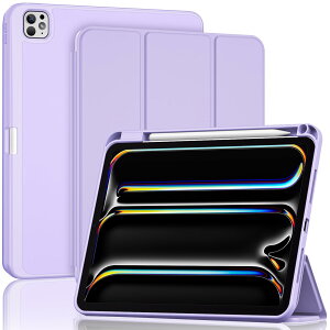 ProCase iPad Pro 11�C���` �P�[�X M5 /M4 2025/2024�N���� ��6/5���� �Ή� Apple Pencil�z���_�[�t�� �g���t�H�[���h�X�^���h �\�t�gTPU�J�o�[ -�p�[�v��