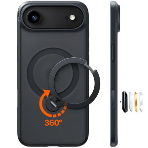 TORRAS iPhone Air �p �P�[�X�y���@�\��́E360°�V��_��]�X�^���h�z Magsafe�Ή� �J�����R���g���[���{�^�� ���ϋv�� �ϏՌ� �[���}�C���X�^���h �����O �c�����Ή� �}�O�l�b�g���� �}���[�d��