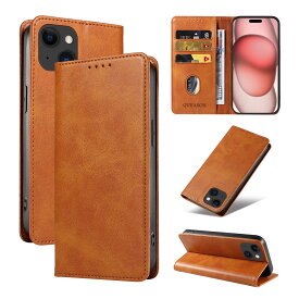 QUEASON【iPhone 15 用 ケース 手帳型】マグネット式 あいほん15 用 ケース スタンド機能 あいふおん15 用 スマホケース カード収納 アイフォン15 用 スマホケース 耐衝撃 落下防止 防塵（カーキ）