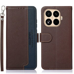 WANWO For Xiaomi 15T Pro �P�[�X �蒠�^ �V���I�~ 15T �v�� �J�o�[ ���z�^ �X�g���b�v�t�� [RFID�u���b�L���O] ����PU���U�[ �}�O�l�b�g�J�� �J�[�h���[ ���u���X�^���h�@�\ �ϏՌ� �l�C �֗� ����