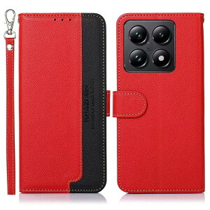 WANWO For Xiaomi 15T �P�[�X �蒠�^ �V���I�~ 15T �J�o�[ ���z�^ �X�g���b�v�t�� [RFID�u���b�L���O] ����PU���U�[ �}�O�l�b�g�J�� �J�[�h���[ ���u���X�^���h�@�\ �ϏՌ� �l�C �֗� ������� ���b