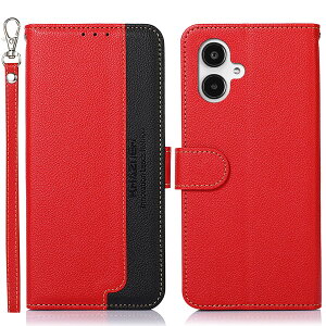 WANWO Galaxy A25 5G �P�[�X �蒠�^ �M�����N�V�[ SC-53F SCG33 �J�o�[ ���z�^ �X�g���b�v�t�� [RFID�u���b�L���O] ����PU���U�[ �}�O�l�b�g�J�� �J�[�h���[ ���u���X�^���h�@�\ �ϏՌ� �l�C �֗� ��