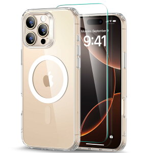 �y�ČRMIL�K�i�EMagsafe�Ή��zESR iPhone 16 Pro Max �P�[�X (4 in 1) �Z�b�g ��phone16promax �P�[�X �������}�b�g�P�[�X �X�N���[���ی�t�B�����t�� MagSafe�Ή� �R���ی�K�i�ی�� Classic�V���[�Y �N���A