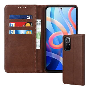 �Ή� Redmi note 11 pro 5g �P�[�X �蒠�^ �X�}�z�P�[�X xiaomi���b�h�~�[�m�[�g11�v��5g ���b�h�݁[�m�[�g11�v�� �J�o�[ �蒠�^ �J�[�h�X���b�g�A�L�b�N�X�^���h ���U�[(�_�[�N�u���E��)