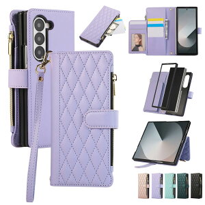 Noaivoky For Samsung Galaxy Z Fold 7 �P�[�X �蒠�^ �M�����N�V�[Z�t�H�[���h7 / SC-56F / SCG34 �X�}�z�P�[�X �V�����_�[ �t�@�X�i�[ SC56F �J�[�h �X�g���b�v GalaxyZFold7 �J�o�[ ���z�^ �X�^���h�@�\ �`���b