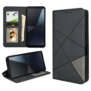 bjnosdv Sony Xperia 10 vi �P�[�X �蒠�^ �S�ʕی� �ϏՌ� SO-52E SOG14 XQ-ES44 �X�^���h�@�\ �G�N�X�y���A10vi �X�}�z�P�[�X �蒠�^���z ���K���� �J�[�h���[ �g�уJ�o�[ �������U�[ �}�O�l�b�g���� �X