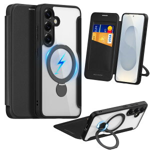 Fadkzyxr Galaxy S25 / SC-51F / SCG31 �p �P�[�X �蒠�^ �J�[�h���[ MagSafe�Ή� �����O�t�� 360°��]�X�^���h �c�����Ή� �M�����N�V�[s25 �X�}�z�P�[�X ���U�[�f�� �y�� ���^ �ϏՌ� �S�ʕی� �g�уJ�o
