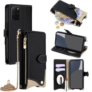 For Galaxy S20 Plus �P�[�X �蒠�^ �V�����_�[ For �M�����N�V�[S20 �v���X SC-52A/SCG02 �J�o�[ ���z�^ ���|�� ��+�c 2�|���� �΂߂��� ���ϋ��t�� ������� �W�b�p�[���K���� �J�[�h���[ ���u�� ����