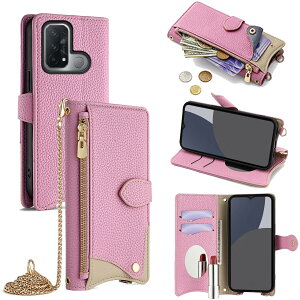 For OPPO Reno 5A �P�[�X �蒠�^ �V�����_�[ For �I�b�|���m 5A �J�o�[ ���z�^ ���|�� ��+�c 2�|���� �΂߂��� ���ϋ��t�� ������� �W�b�p�[���K���� �J�[�h���[ ���u�� �����O�X�g���b�v �ω��� PU