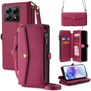 For Xiaomi 14T Pro �P�[�X ���z�^ For �V���I�~ 14T �v�� �蒠�^ �V�����_�[ �X�g���b�v��+�Z2�{ 5���J�[�h���[ 1���̎ʐ^���[�X�^���h�@�\ 1���̌������[ 1�̃W�b�p�[�|�P�b�g �h���E�h�R�P�E�h